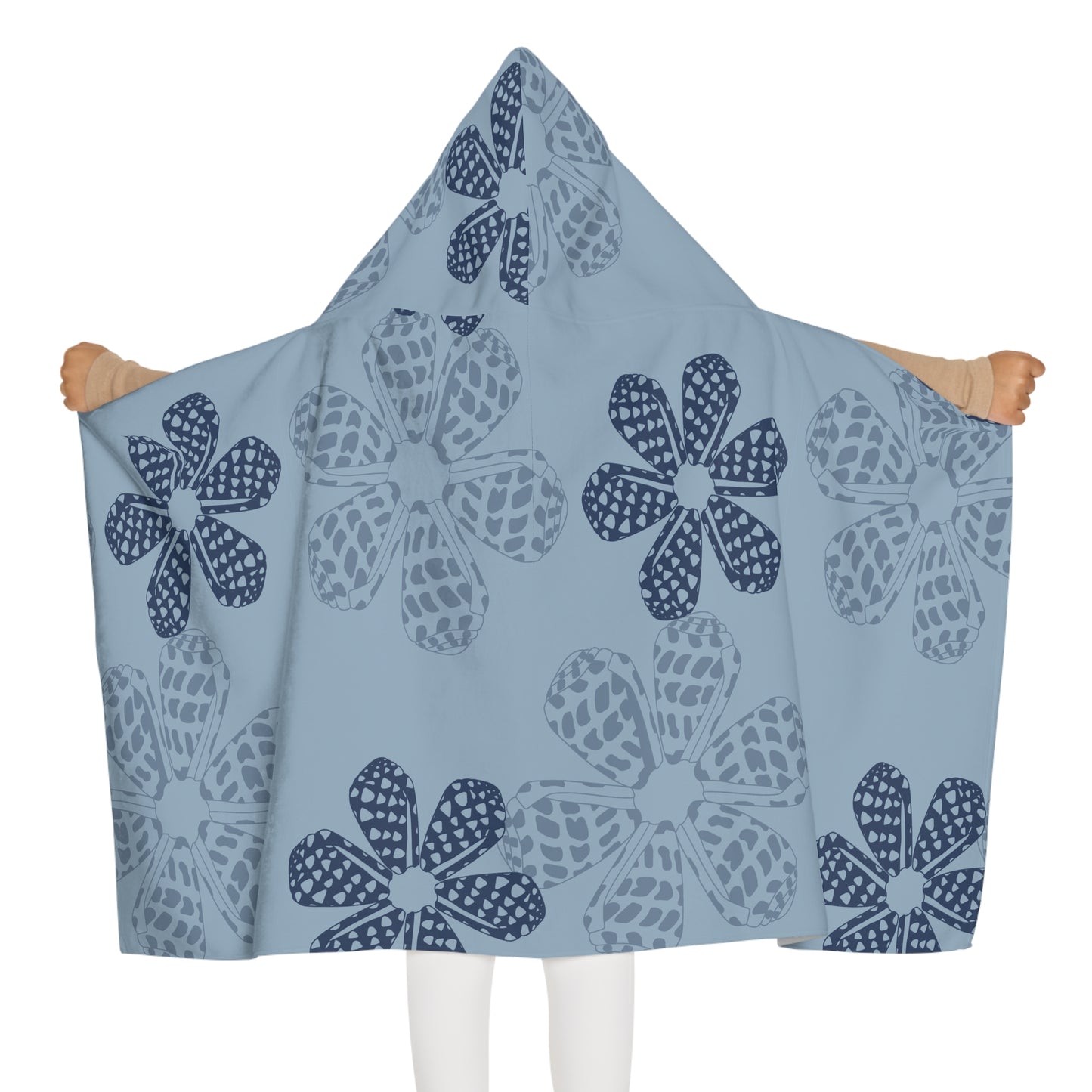 Youth Hooded Towel - Puka Pua Blue