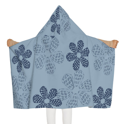 Youth Hooded Towel - Puka Pua Blue