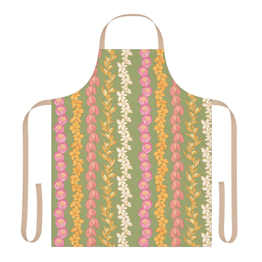 Apron - Aloha Lei Green