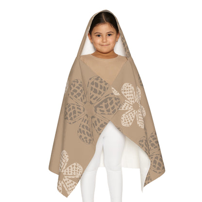 Youth Hooded Towel - Puka Pua Brown