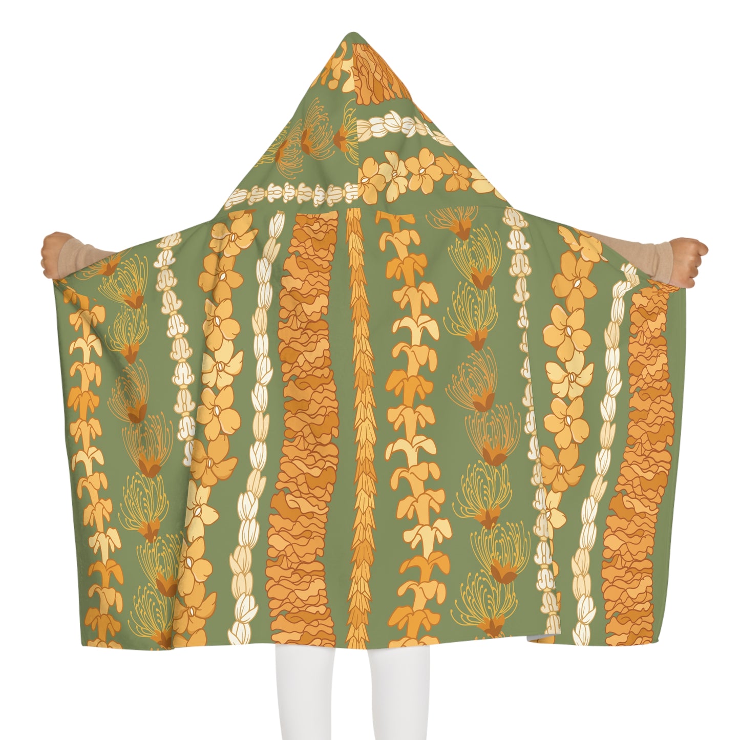 Youth Hooded Towel - Puakenikeni Sage