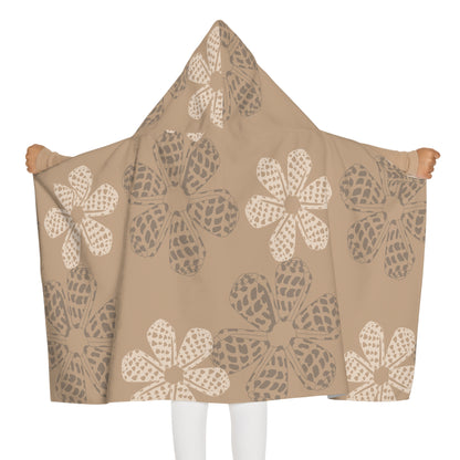 Youth Hooded Towel - Puka Pua Brown